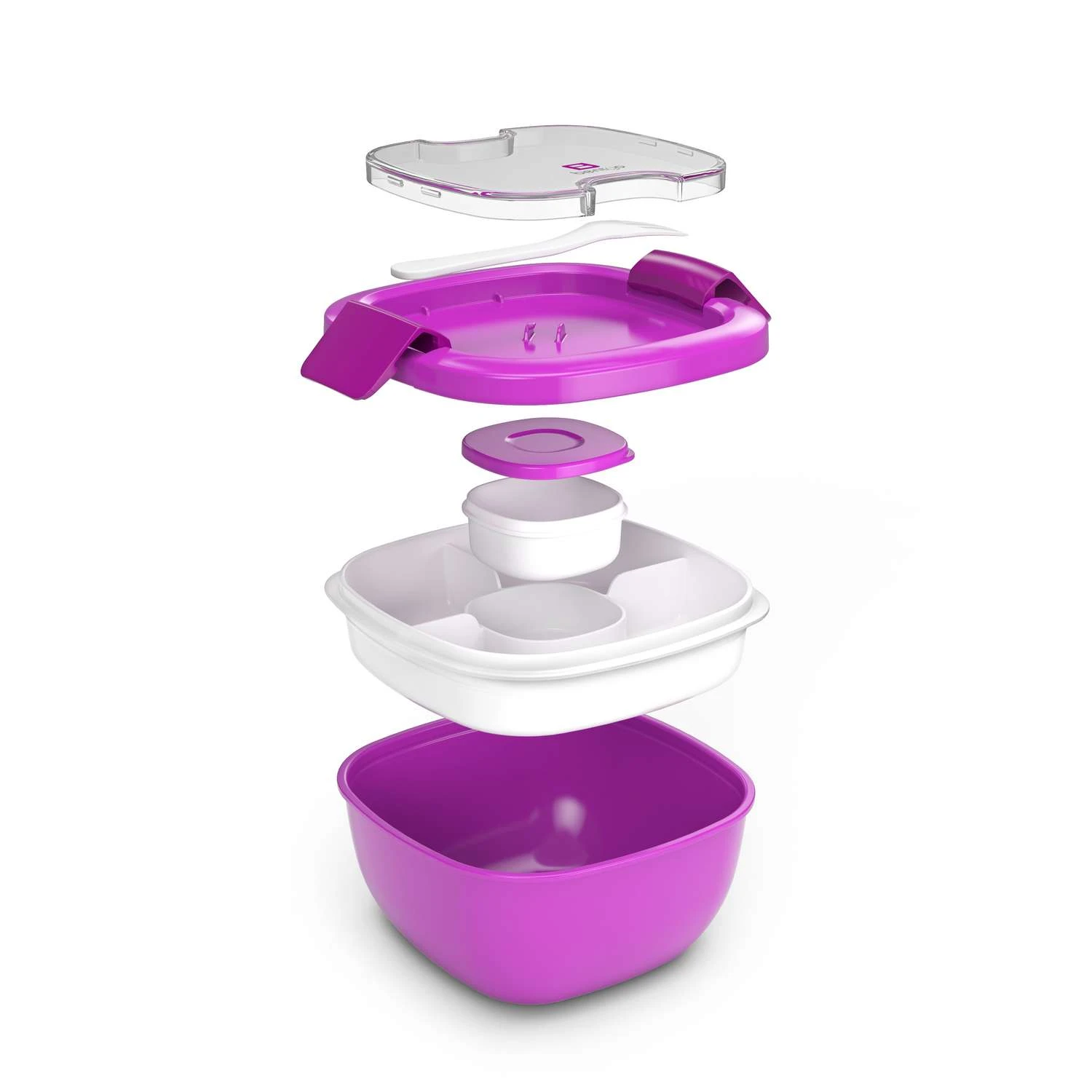 Bentgo 57 Oz Purple Salad Container Set 1 Pk 6 Bentgo 57 Oz Purple Salad Container Set 1 Pk - Image 4