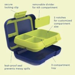 Bentgo Navy Blue/Chartreuse Lunch Box 1 Pk -Bentgo 0aa11e5e 3165 49c3 9745 696c9f98bb2d