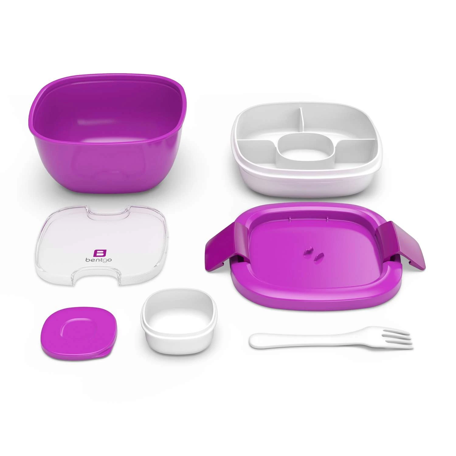 Bentgo 57 Oz Purple Salad Container Set 1 Pk 5 Bentgo 57 Oz Purple Salad Container Set 1 Pk - Image 3