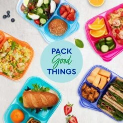 Bentgo Easy Lunch Boxes 3 Compartments Jewel Bright Colors Snack Container 10 Pk -Bentgo 32684ad1 a19f 4449 a7df 0bba4ab41f52