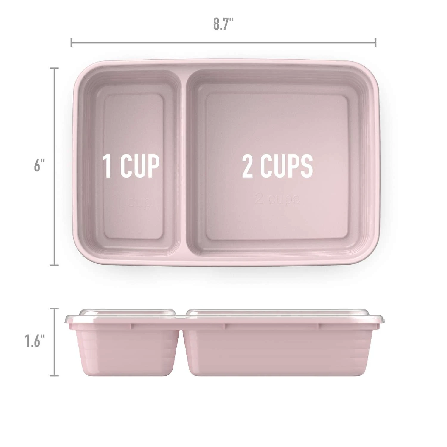 Bentgo 3 Cups Blush Pink Meal-Prep Container 10 Pk 6 Bentgo 3 Cups Blush Pink Meal-Prep Container 10 Pk - Image 4