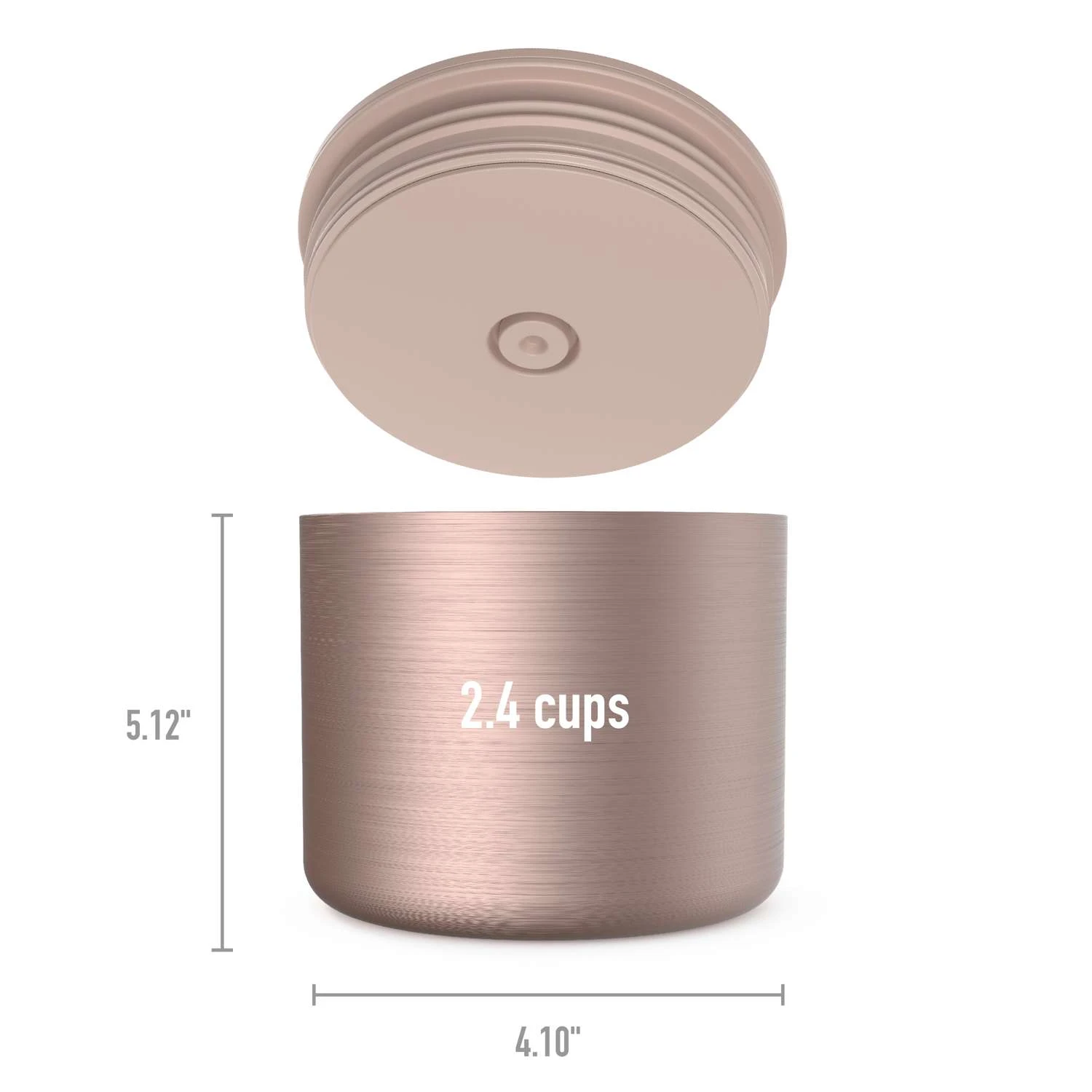 Bentgo 2.4 Cups Rose Gold Food Storage Container 1 Pk 7 Bentgo 2.4 Cups Rose Gold Food Storage Container 1 Pk - Image 5