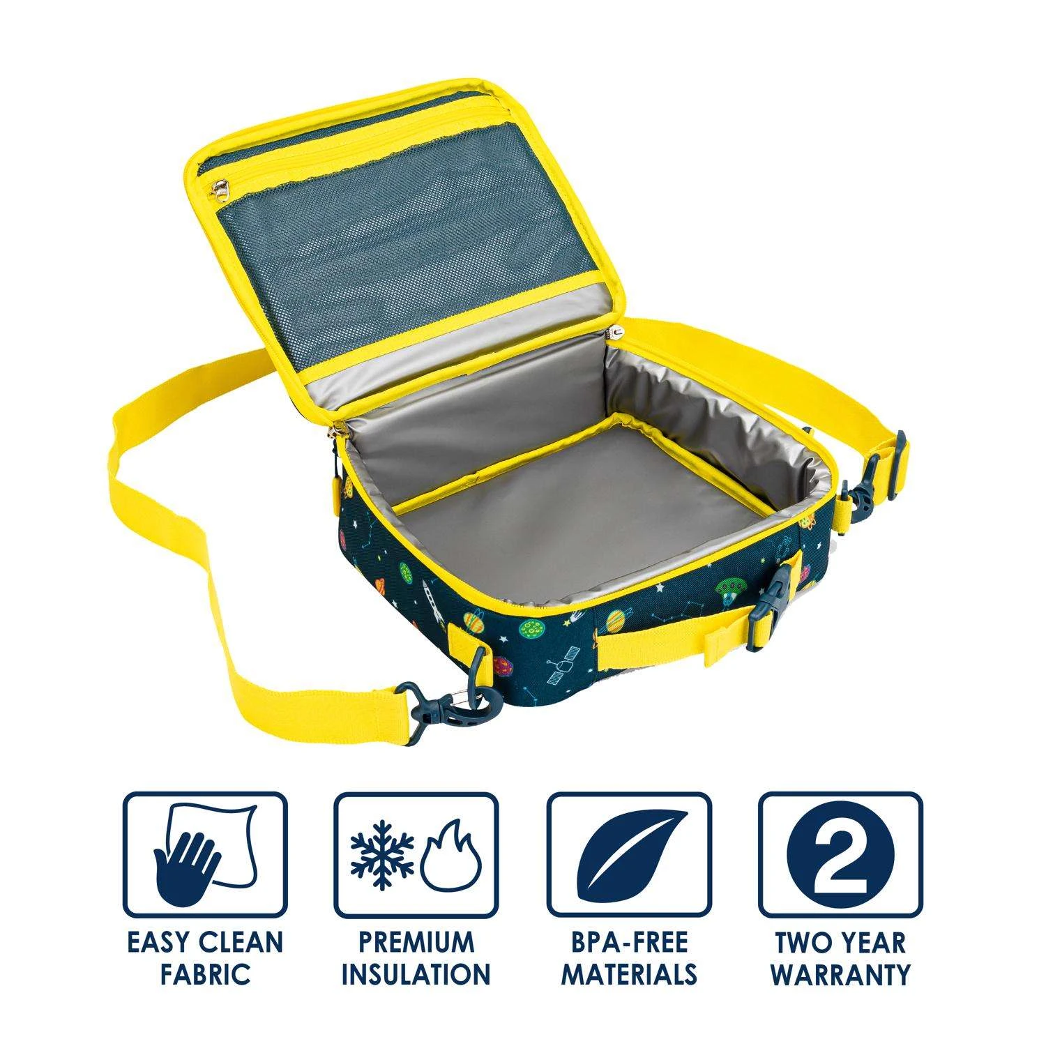 Bentgo Bentgo Kids Prints Space Reusable Lunch Bags 1 Pk 8 Bentgo Bentgo Kids Prints Space Reusable Lunch Bags 1 Pk - Image 6