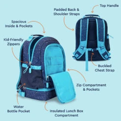 Bentgo Kids 2-in-1 Backpack & Lunch Bag 22 Bentgo Kids 2-in-1 Backpack & Lunch Bag -Bentgo BGBKPAK BLSP 3