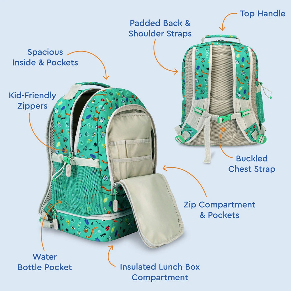 Bentgo Kids Prints 2-in-1 Backpack & Lunch Bag 4 Bentgo Kids Prints 2-in-1 Backpack & Lunch Bag - Image 2