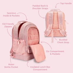 Bentgo Kids 2-in-1 Backpack & Lunch Bag 28 Bentgo Kids 2-in-1 Backpack & Lunch Bag -Bentgo BGBKPAK PPGL 3