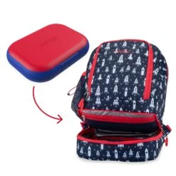 Bentgo Kids Chill Lunch Box & Prints Backpack 30 Bentgo Kids Chill Lunch Box & Prints Backpack -Bentgo BGBKPAK RKT BGOCHL R 3