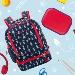 Bentgo Kids Chill Lunch Box & Prints Backpack 29 Bentgo Kids Chill Lunch Box & Prints Backpack -Bentgo BGBKPAK RKT BGOCHL R 4