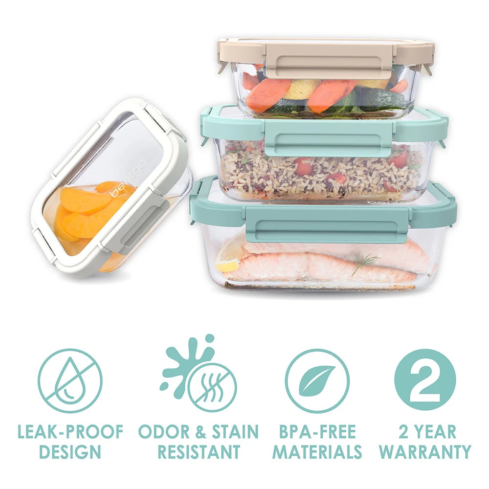 Bentgo Glass Leak-Proof Food Storage Set (8pc) 5 Bentgo Glass Leak-Proof Food Storage Set (8pc) - Image 3