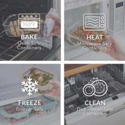 Bentgo Glass Leak-Proof Food Storage Set (8pc) 21 Bentgo Glass Leak-Proof Food Storage Set (8pc) -Bentgo BGGLSPK2 CO 4