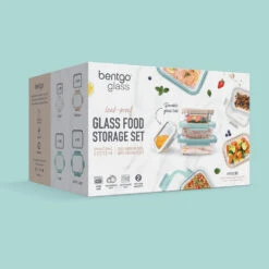 Bentgo Glass Leak-Proof Food Storage Set (8pc) 25 Bentgo Glass Leak-Proof Food Storage Set (8pc) -Bentgo BGGLSPK2 CO 8