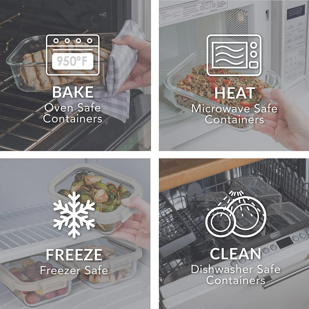 Bentgo Glass Leak-Proof Food Storage Set (8pc) 14 Bentgo Glass Leak-Proof Food Storage Set (8pc) - Image 12