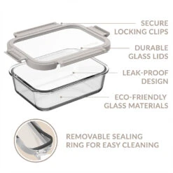 Bentgo Glass Leak-Proof Food Storage Set (8pc) 31 Bentgo Glass Leak-Proof Food Storage Set (8pc) -Bentgo BGGLSPK2 WS 6