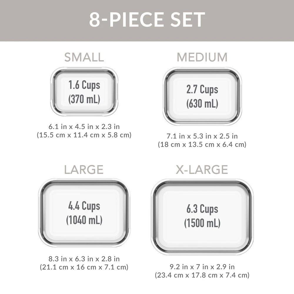 Bentgo Glass Leak-Proof Food Storage Set (8pc) 17 Bentgo Glass Leak-Proof Food Storage Set (8pc) - Image 15