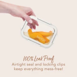 Bentgo Glass Leak-Proof Food Storage Set (4pc) - Pearl/Sand -Bentgo BGGLSPK4DTC 5