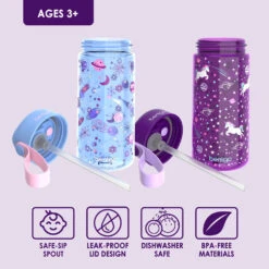 Bentgo Kids Prints Water Bottle (2-Pack) -Bentgo BGKDWB2 1 UNI GLX 5
