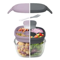 Bentgo Glass Salad Container (2-Pack) -Bentgo BGLASSAL MUL1 3P 5
