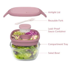 Bentgo Glass Salad Container -Bentgo BGLASSAL R 5