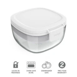 Bentgo Glass Salad Container -Bentgo BGLASSAL W 3