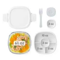 Bentgo Glass Salad Container -Bentgo BGLASSAL W 6