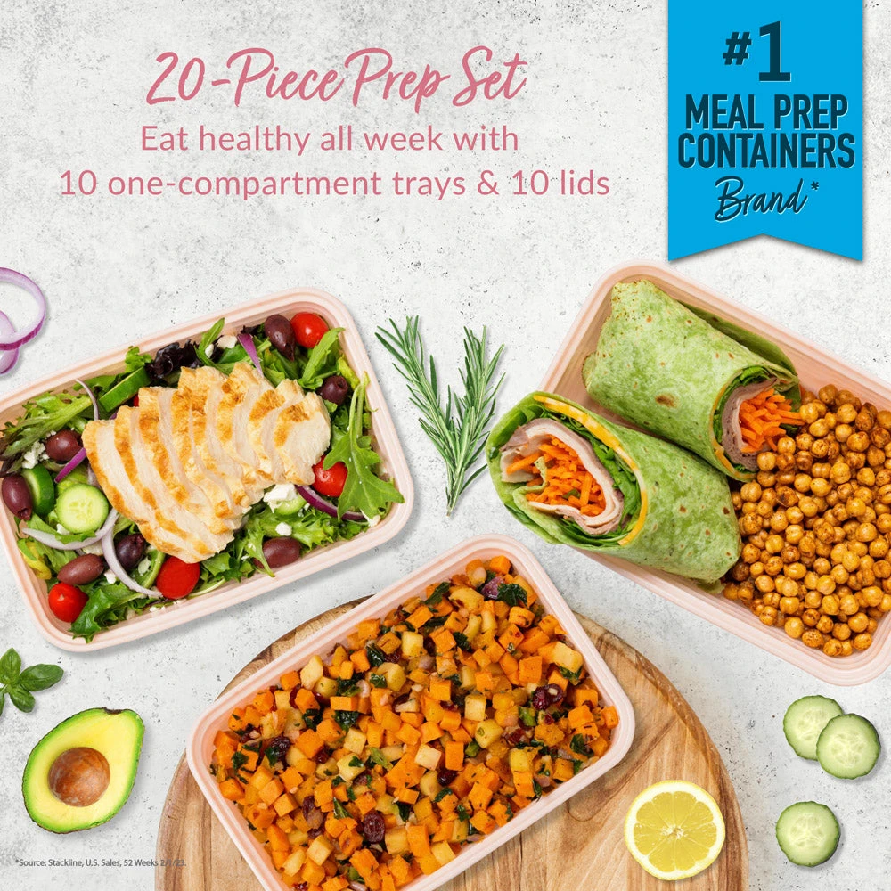 Bentgo Prep 1-Compartment Meal Prep Containers 4 Bentgo Prep 1-Compartment Meal Prep Containers - Image 2