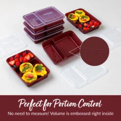 Bentgo Prep 2-Compartment Meal Prep Containers -Bentgo BGPRP2 BR 6 c684f277 3460 4ddf 8e92 f62f8ca4af04