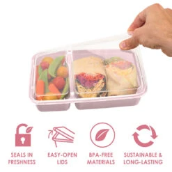 Bentgo Prep 2-Compartment Meal Prep Containers -Bentgo BGPRP2 PK 4 abedfe6f a781 4b64 98eb 8c59a52e61be