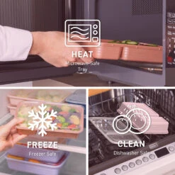 Bentgo Prep 2-Compartment Meal Prep Containers -Bentgo BGPRP2 PK 5 f43b1a08 834b 41f1 9b3a bd9e01fa2dfa