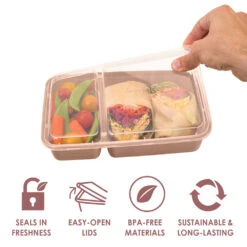 Bentgo Prep 2-Compartment Meal Prep Containers -Bentgo BGPRP2 RG 4 7d3b847f 65d0 4cd6 9843 fc8b27cbc7fd