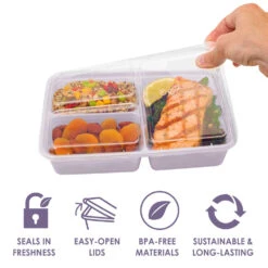 Bentgo Prep 3-Compartment Meal Prep Containers -Bentgo BGPRP3 LC 4 bec24ef6 9ddd 400a a186 91178f2f96e8