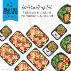 Bentgo Prep 60-Piece Variety Meal Prep Kit -Bentgo BGPRPAK5 R 2B