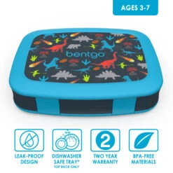 Bentgo Kids Prints Lunch Box, Lunch Bag, & Ice Packs -Bentgo BGPTBDL2 DNO 3