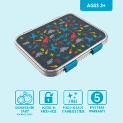 Bentgo Kids Stainless Steel Prints Lunch Box -Bentgo BGSTLPT DNO 3