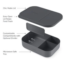 Bentgo Modern Tray With Matte Lid 26 Bentgo Modern Tray With Matte Lid -Bentgo BMDTRAY DG 5