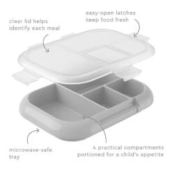 Bentgo Kids Chill Tray With Transparent Cover 35 Bentgo Kids Chill Tray With Transparent Cover -Bentgo Bentgo chill replacement gray 3