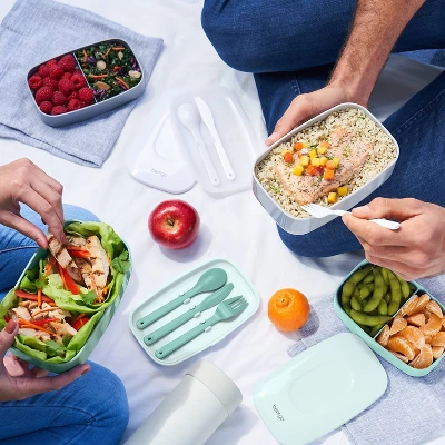 Bentgo Classic All-in-One Stackable Lunch Box Container With Built In Flatware 4 Bentgo Classic All-in-One Stackable Lunch Box Container With Built In Flatware - Image 2
