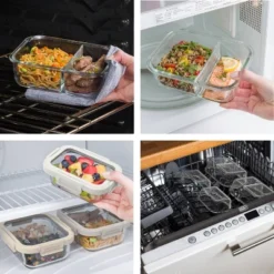 Bentgo 8pc Glass Leak-Proof Meal Prep Set White Stone -Bentgo GUEST 8ebe8364 ad4b 4a38 bb8a 8dedcd0dbc50