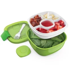 Bentgo Salad Stackable Lunch Container With Large 54oz Bowl, 4-Compartment Tray & Built-In Fork -Bentgo GUEST 9150572b dbf6 409d b4f3 a543d67a6d87