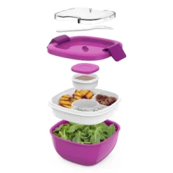 Bentgo Salad Stackable Lunch Container With Large 54oz Bowl, 4-Compartment Tray & Built-In Fork -Bentgo GUEST a9278fd3 a21f 4d03 bcc6 a548e1642d88