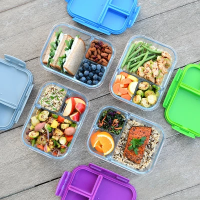 Bentgo 41oz Glass Leak-proof Lunch Box With Plastic Lid 5 Bentgo 41oz Glass Leak-proof Lunch Box With Plastic Lid - Image 3