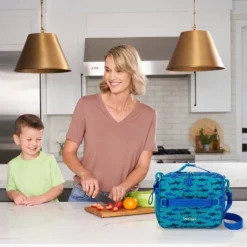 Bentgo 15 Bentgo Kids' Prints Double Insulated Lunch Bag, Durable, Water-Resistant Fabric, Bottle Holder