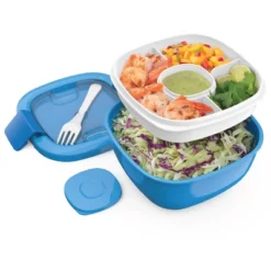 Bentgo Salad Stackable Lunch Container With Large 54oz Bowl, 4-Compartment Tray & Built-In Fork -Bentgo GUEST c6de3fde a4ba 41e7 84f0 53353bfe1e11