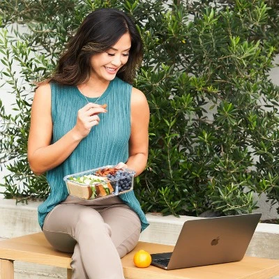 Bentgo 41oz Glass Leak-proof Lunch Box With Plastic Lid 3 Bentgo 41oz Glass Leak-proof Lunch Box With Plastic Lid