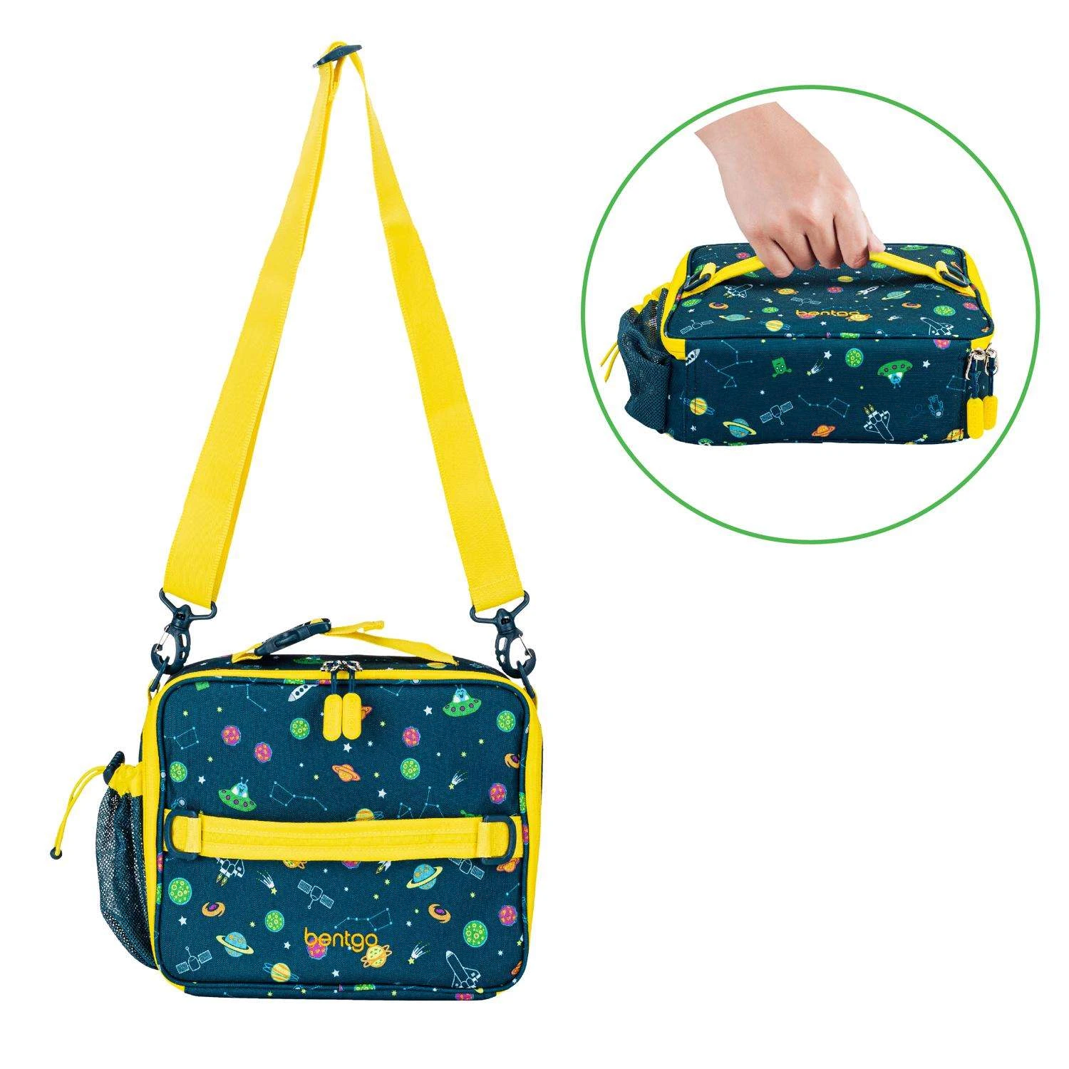 Bentgo Bentgo Kids Prints Space Reusable Lunch Bags 1 Pk 4 Bentgo Bentgo Kids Prints Space Reusable Lunch Bags 1 Pk - Image 2