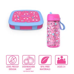 Bentgo Kids Prints Lunch Box & Water Bottle -Bentgo bentgo lunch box bottle bundle rainbow 3