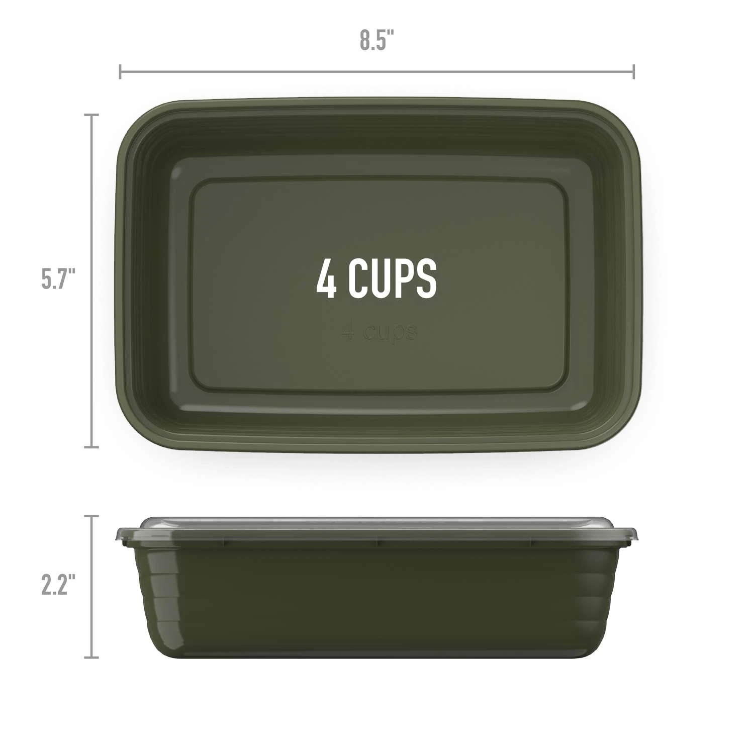 Bentgo 4 Cups Khaki Green Meal-Prep Container 10 Pk 8 Bentgo 4 Cups Khaki Green Meal-Prep Container 10 Pk - Image 6