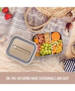 Gold Stainless Steel Leak-Proof Lunch Box -Bentgo zu102518702 alt 4 tm1641935421