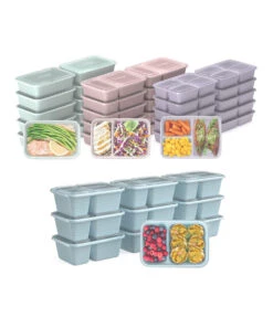 Mint Green & Rose Pink 80-Pc. Food Storage Container Set
