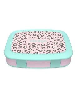 Pink & Green Leopard Five-Compartment Lunch Box