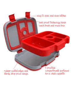 Red & Gray Trucks Five-Compartment Bento Lunch Box -Bentgo zu105946995 alt 2 tm1653657405